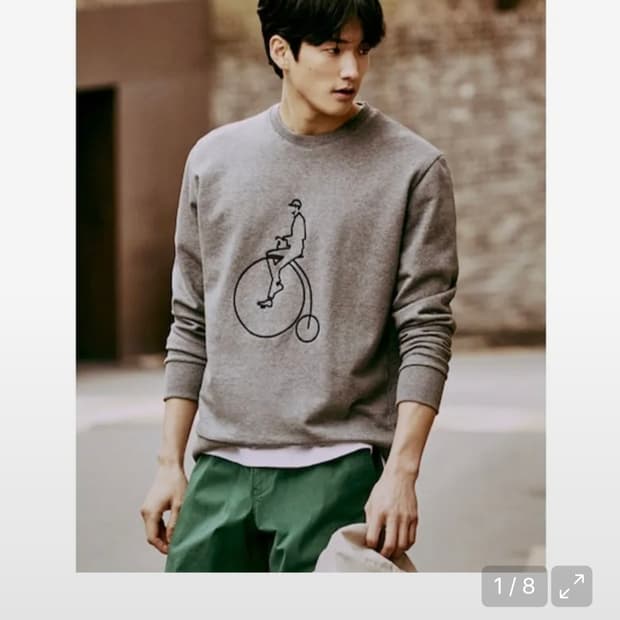 빈폴 빅바이크 자수 스웨터 맨투맨 95 남성