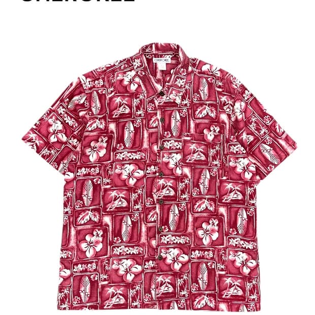 (XL)CHEROKEE 하와이안 셔츠-M496