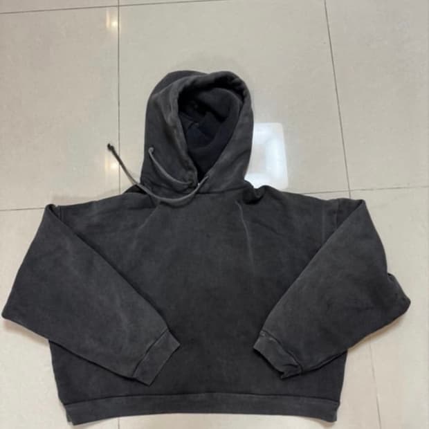 아크네 크롭 오버 후드 S