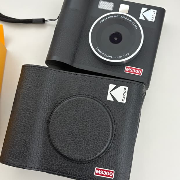 코닥 미니샷 에라3 + 카트리지 100매 + 가죽케이스