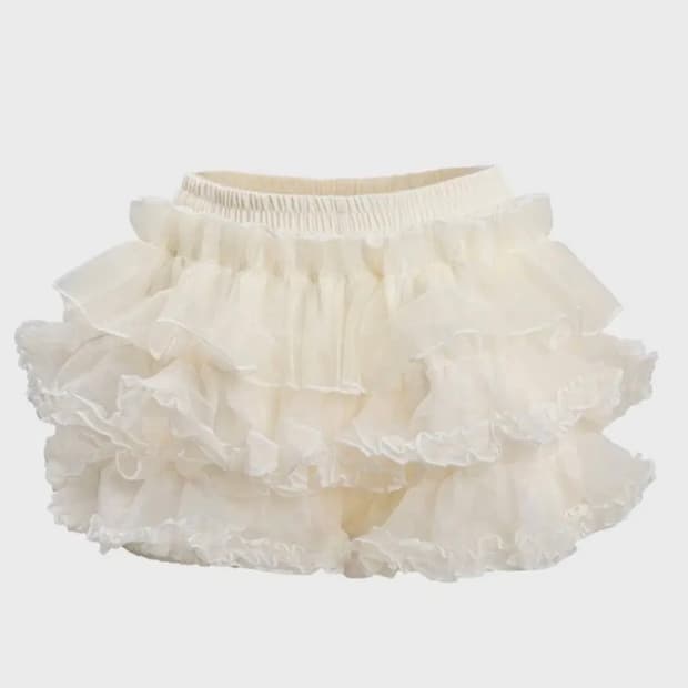 러프넥 TUTU PANTS SKIRT CREAM