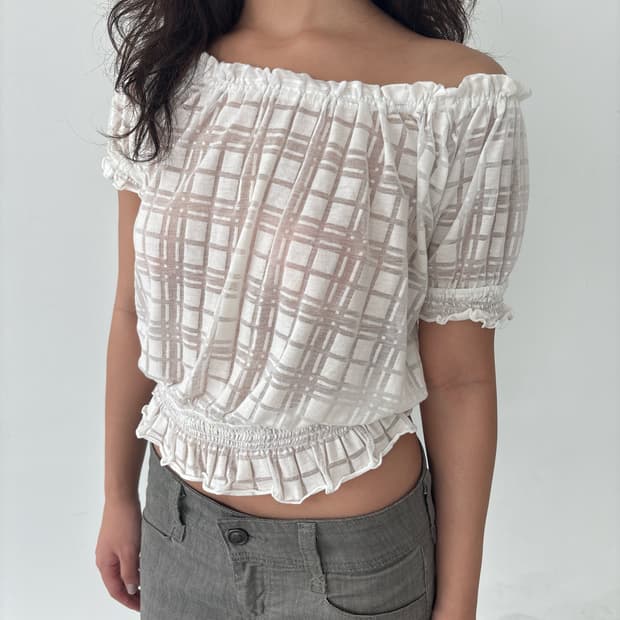 Vintage check top