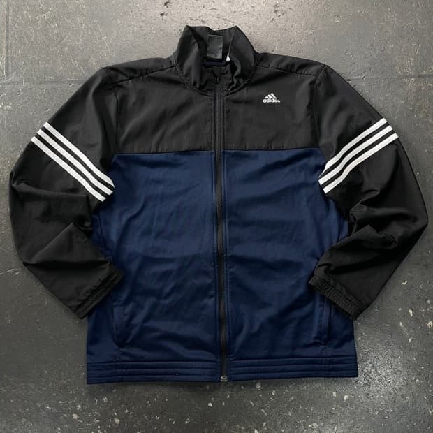 아디다스 블랙네이비 트랙 자켓100