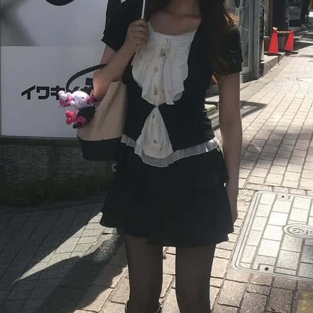 일본 빈티지 도쿄룩 리본 레이스 세트 판매