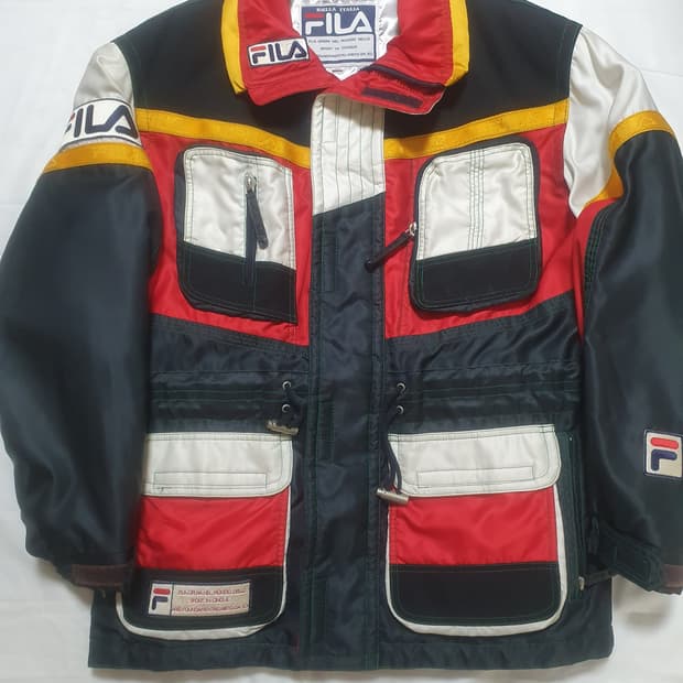 휠라 FILA 멀티컬러 패딩 점퍼 100