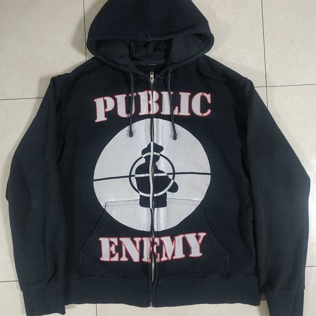 빈티지 public enemy 후드집업 