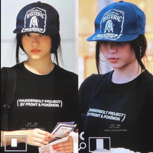 히스테릭 글래머 HYS 위스키 자수 캡 네이비