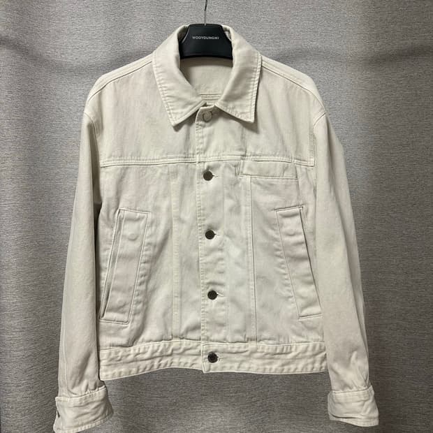 솔리드옴므 그레이다잉 트러커자켓 아이보리 (46)  