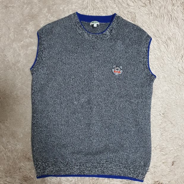 겐조 타이거자수 니트 조끼 사이즈 실측 90