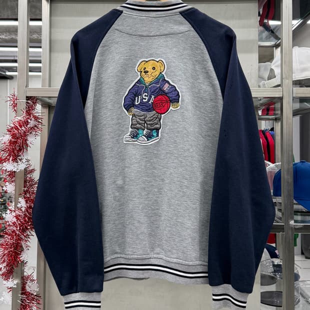 폴로 스포츠 90s 폴로베어 스웻 스타디움 자켓