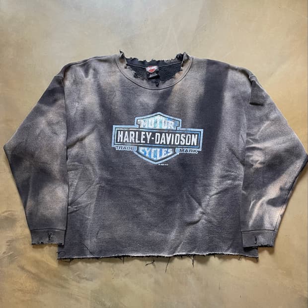 00's Harley Destoryed sun bleached sweat