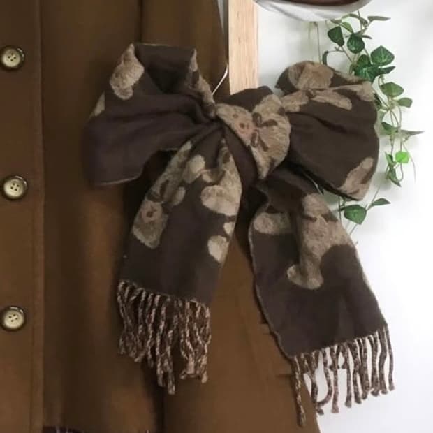 빈티지 곰돌이 머플러