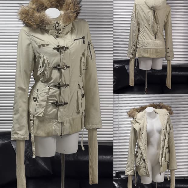 {SLY} Fireman Fur Hood Utillity Jacket  