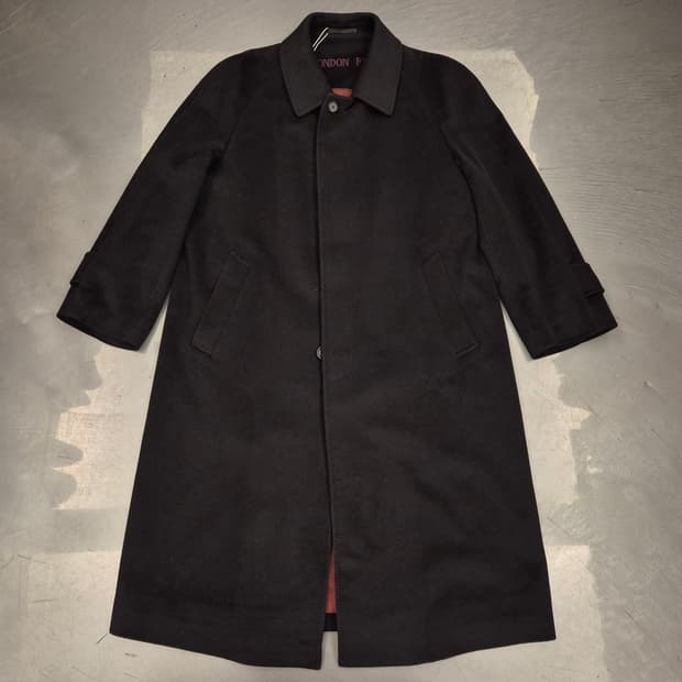 90s LONDON FOG 로로피아나 패브릭 캐시미어 코트