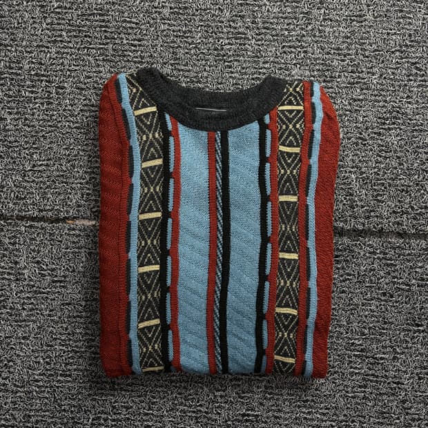 빈티지 아카이브 케이블 패턴 박시핏 스웨터 1996