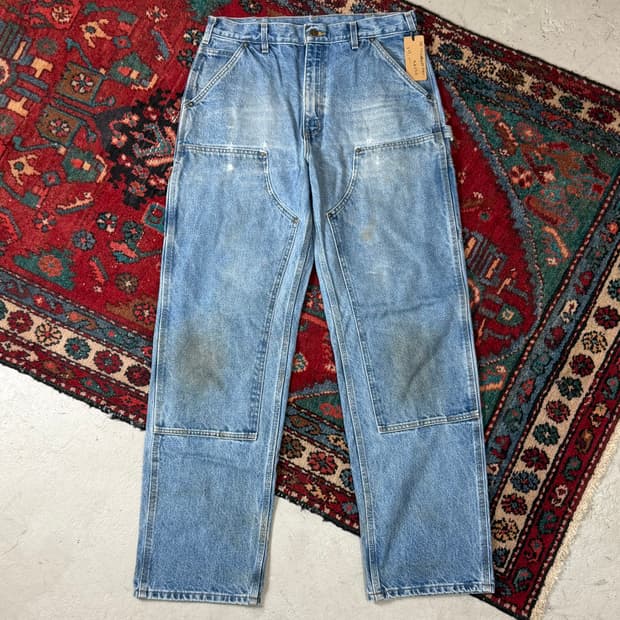 OG 칼하트 데님 더블니 칼하트 워크팬츠 썩블니