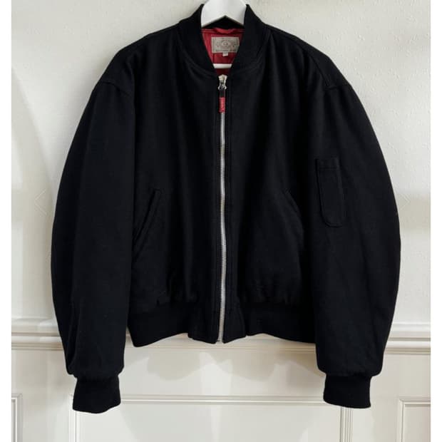 아르마니 진스 90s 울 봄버 