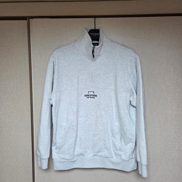 GOALSTUDIO 하프집업 맨투맨 그레이,  상하세트