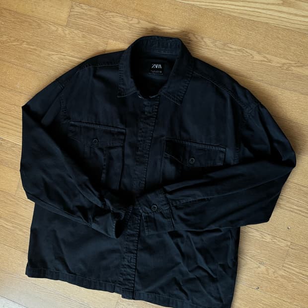 자라 워크셔츠 블랙