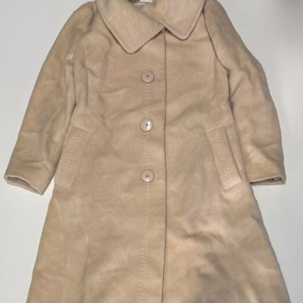 여성 잇 미샤 알파카 아이보리 울 코트