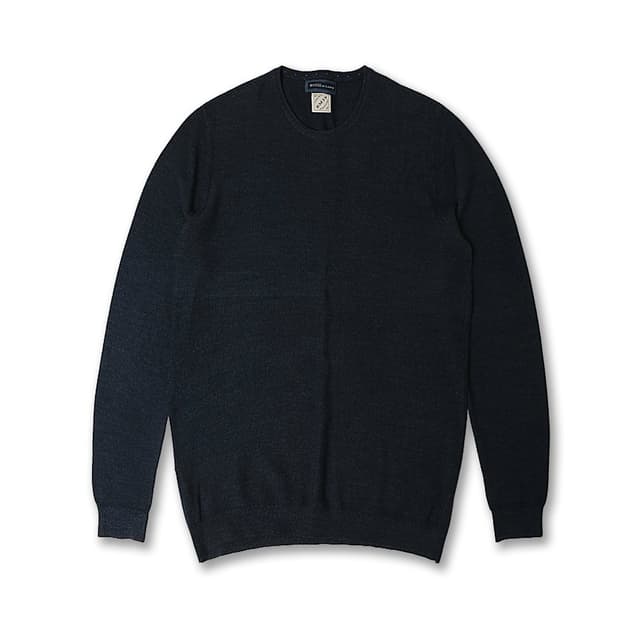 보기 밀라노 [Boggi Milano] BM39 인디고 네이비 라운드니트