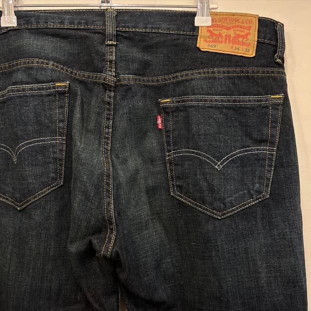 리바이스 569 레귤러핏 진청 데님 