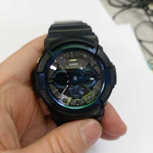 카시오 지샥 블랙 손목시계