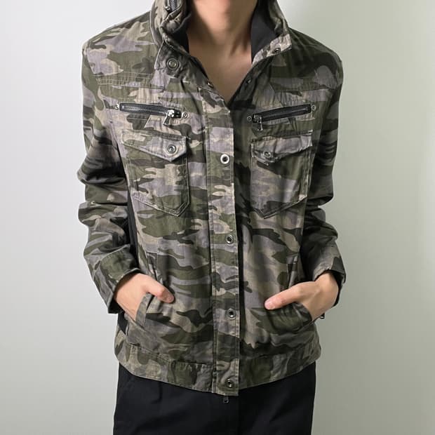 jpn vtg 일본 빈티지 카모플라쥬 밀리터리 필드 자켓 XL