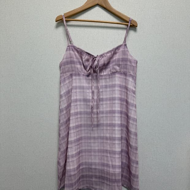 새상품 / pink check mini ops 