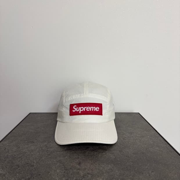 (OS) 슈프림 박스로고 캠프캡 모자 벤틸 벤타일 화이트