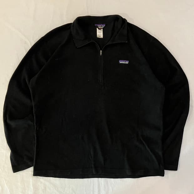 파타고니아 신칠라 하프집업 플리스 풀오버 블랙
