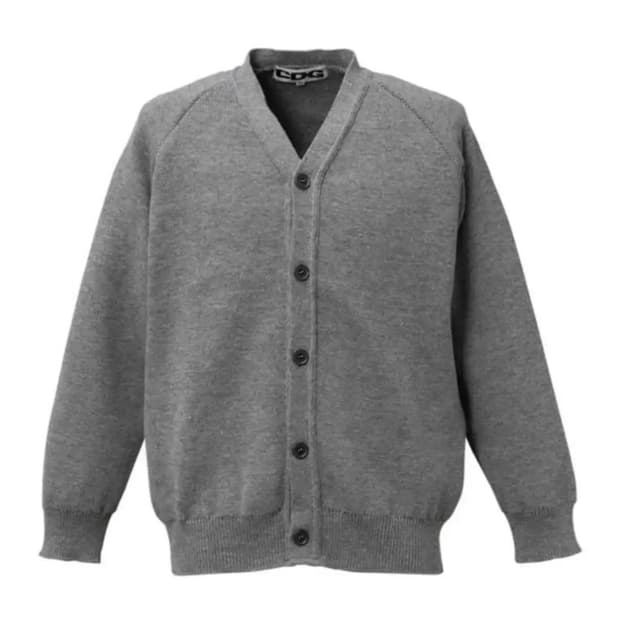 꼼데가르송 CDG 가디건 백로고 니트. 