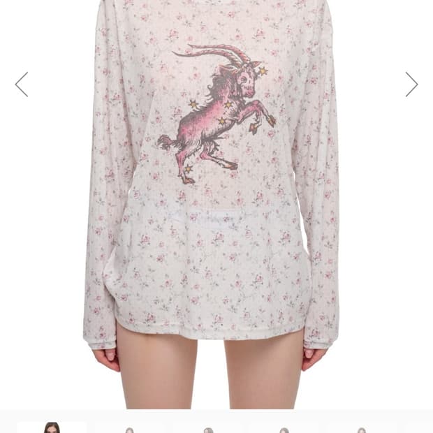 floral pointelle 롱슬리브