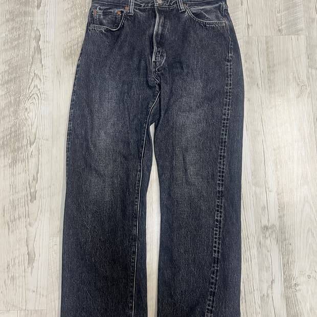 슈가케인 1947 블랙 하드워시 데님 33사이즈