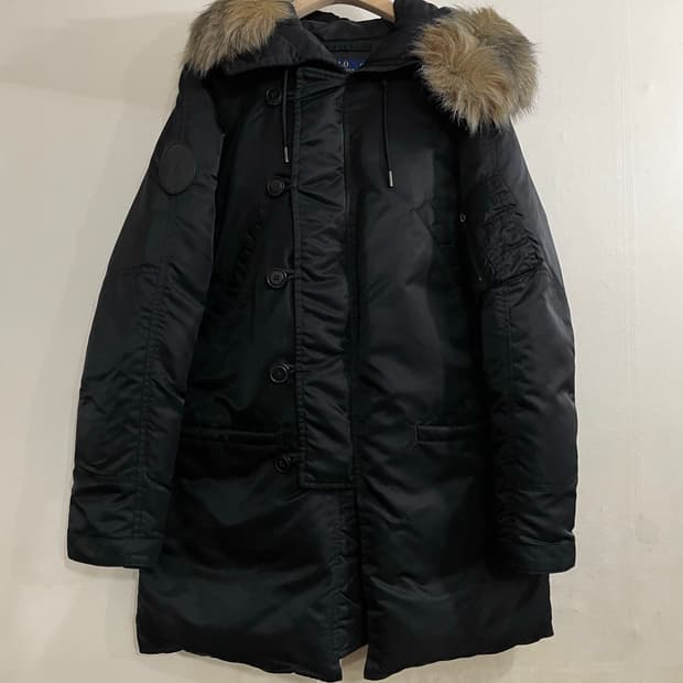 폴로 랄프로렌 n3b 다운 파카 야상 블랙