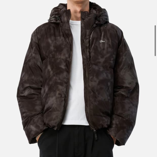 다임 Dime 패딩 푸퍼 xl 스모크브라운 새제품
