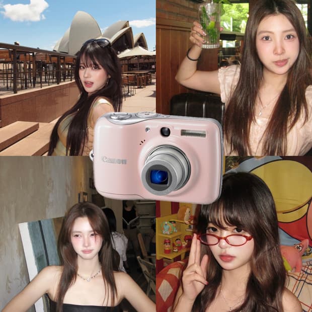 인기!) Canon powershot e1 빈티지 핑크 디카 (풀박스)