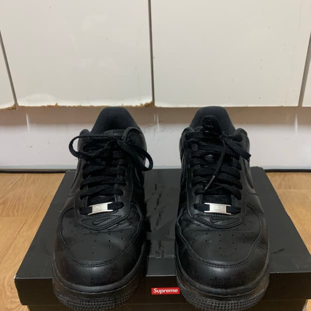 [280]나이키 에어포스1 X 슈프림 올검 블랙포스 로우
