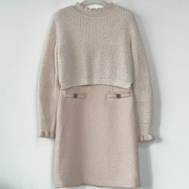 마인 MINE 트위드 원피스