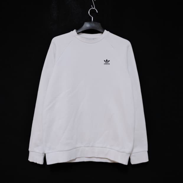 ADIDAS 아디다스 안감기모 나그랑스타일 화이트 맨투맨