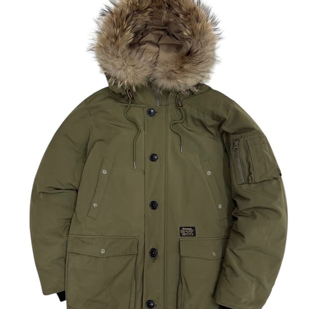 커버낫 구스다운 야상패딩 카키 (L)