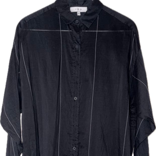 Sheer Stripe Shirts (Black)