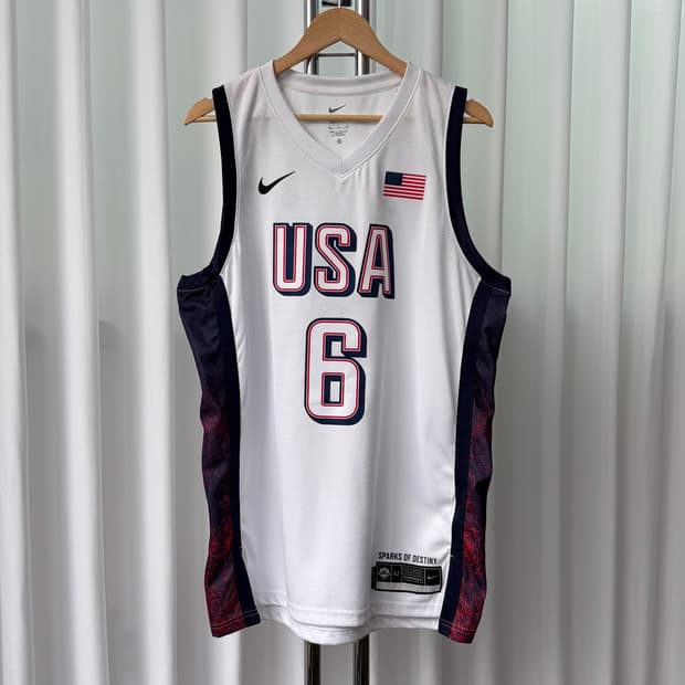 [XL]나이키 USA 2024 파리올림픽 르브론 제임스 스윙맨 유니폼