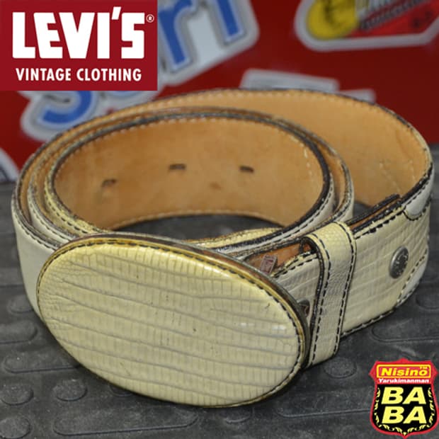[LEVIS]리바이스 재팬 뱀피 벨트(WH)