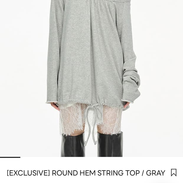 CERRIC 그레이 라운드 스트링 탑