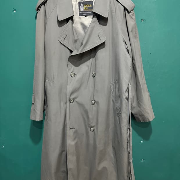 런던포그 더블트렌치코트 그레이 105