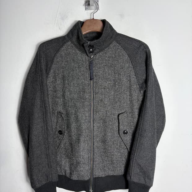 헤리스 트위드 울 블루종