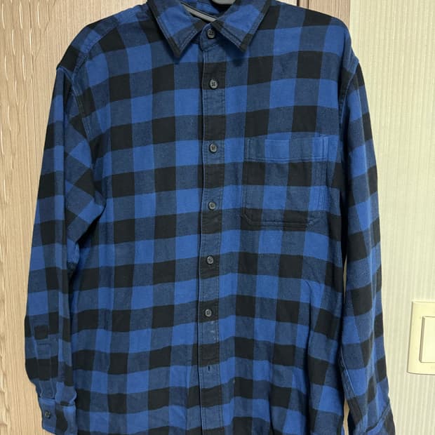 유니클로 체크셔츠 L