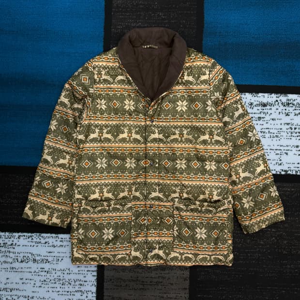 빈티지 노르딕 패턴 자켓