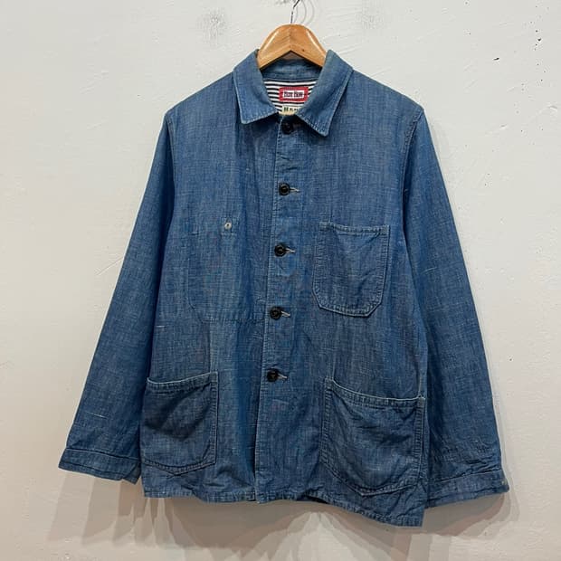 BLUE BLUE JAPAN 블루블루 헴프 커버올 자켓 MadeJAPAN